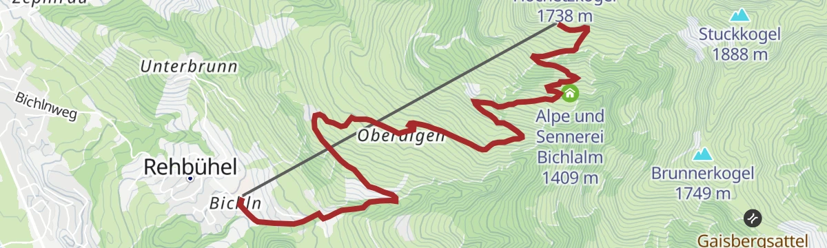 Route map: Bichlalm (mit Bichlalmlift)